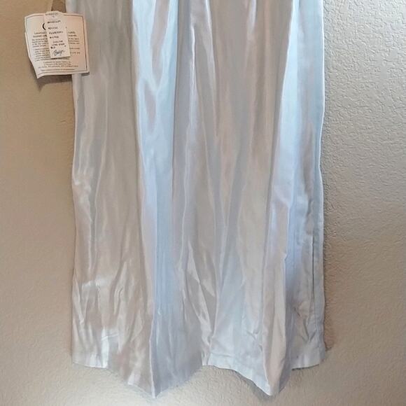 Vintage NEW Barbizon Cuddleskin Darlene Baby Blue Satin Lace Ruffled Night-Gown - Picture 9 of 13